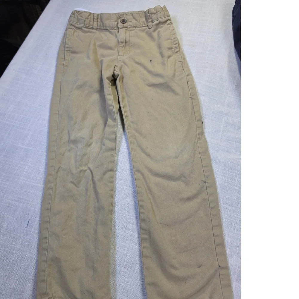 The Childrens Place Boys Chino Pants Lot of 3 Navy Khaki Size 7 School Uniform